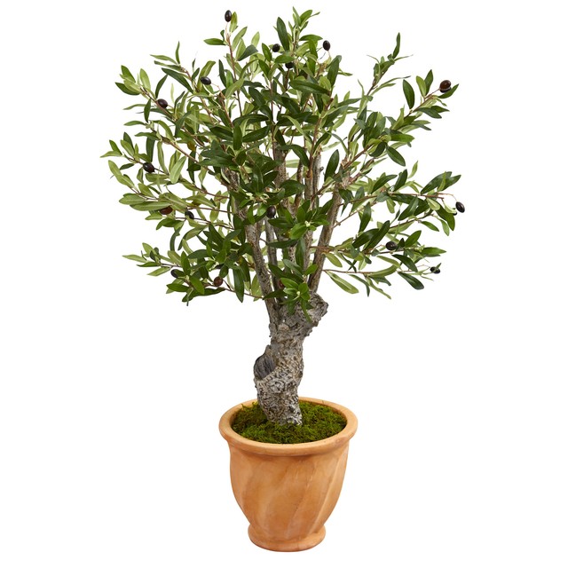 Nearly Natural Olive Artificial Tree In Terracotta Planter 3 For Sale Online Ebay
