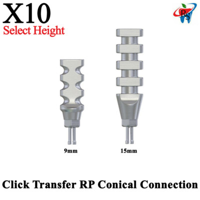 10pcs Prosthetic Click Transfer Conical Connection RP Titanium Dental Lab 