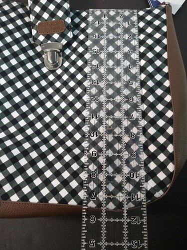 Tote Bag New SLOANE RANGER White and Black Checkered Shoulder Bag - Picture 9 of 11