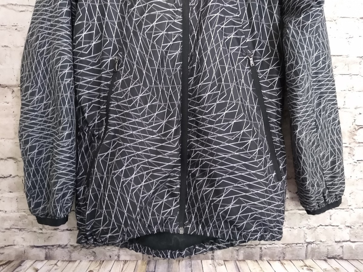 Nike Windrunner Grid Print Hooded Running Jacket Black Small