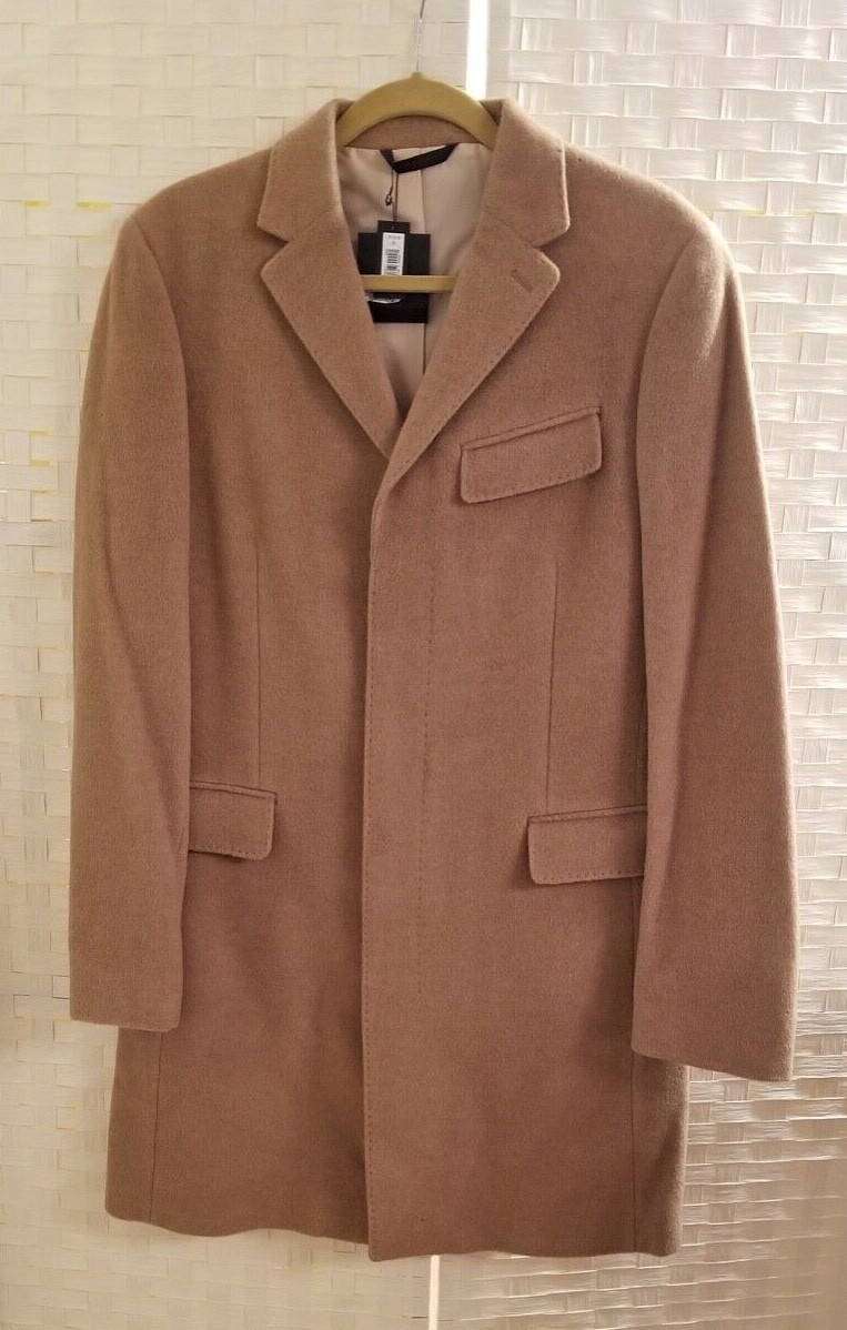 Banana Republic Men's 100percent Cashmere Monogram Collection Overcoat NWT $700 Medium