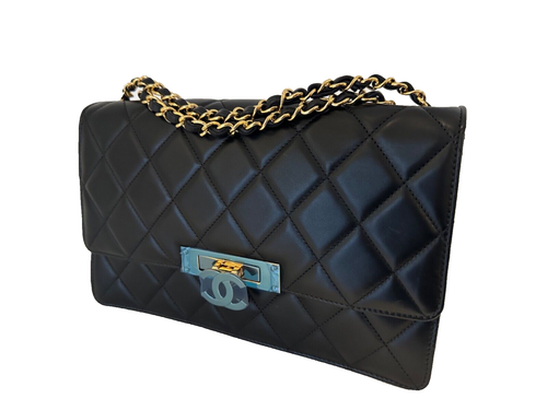 New Chanel Black Quilted Leather Jumbo Clasp Flap Bag - Picture 2 of 14