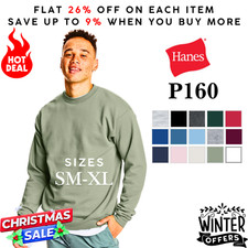 HN360 Hanes P160 Mens Long Sleeve EcoSmart Super Comfortable Stylish T-Shirt