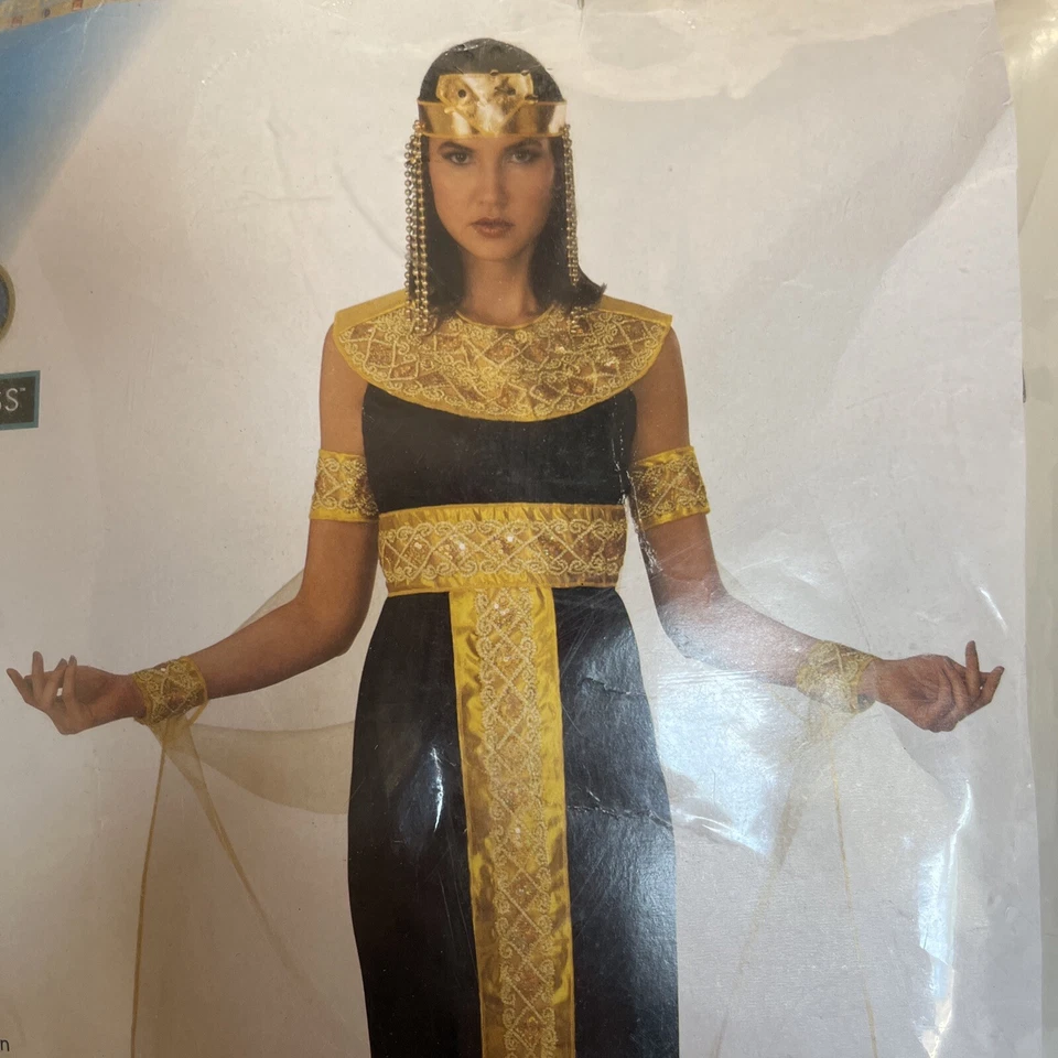 Fantasia de Halloween Rainha Egípcia Deusa Rubis Tamanho P Vestido Cleópatra Extras Novo com etiquetas - Imagem 3 de 4