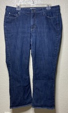 LEE Riders Jeans Womens 16 P Bootcut Stretch Blue Denim Dark Wash