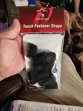 Pearstone 1 x 10 Touch Fastener Straps Black, 10-Pack 