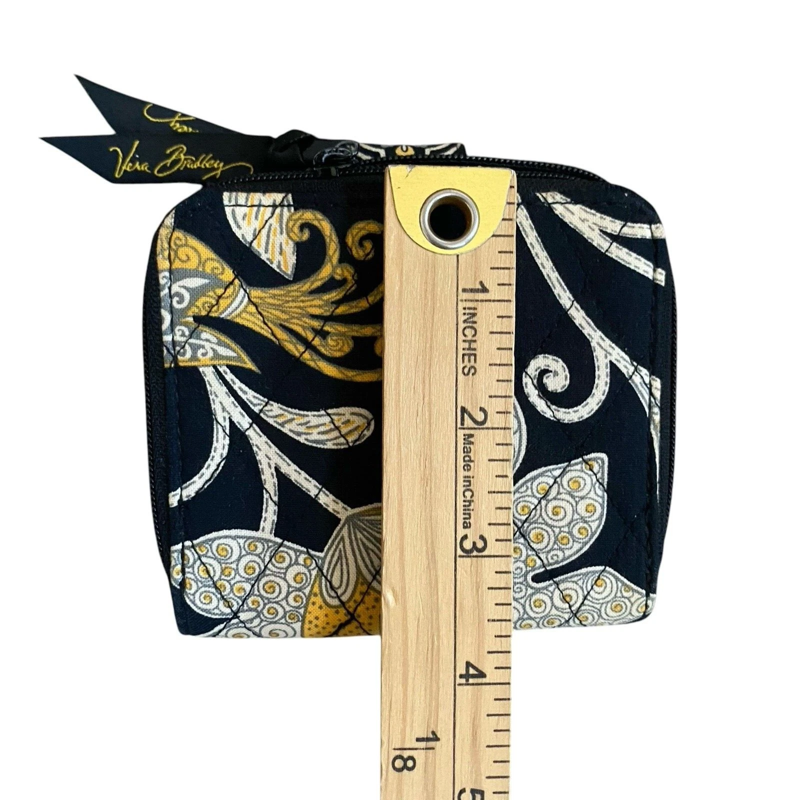 Borsa a tracolla Vera Bradley Hipster nera floreale tracolla regolabile