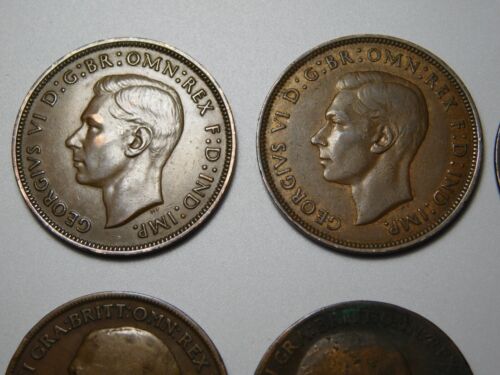 6 BRITISH UK GREAT BRITAIN ONE PENNY COIN LOT 1890 1909 1926 1947 1948 1961 - Picture 11 of 13