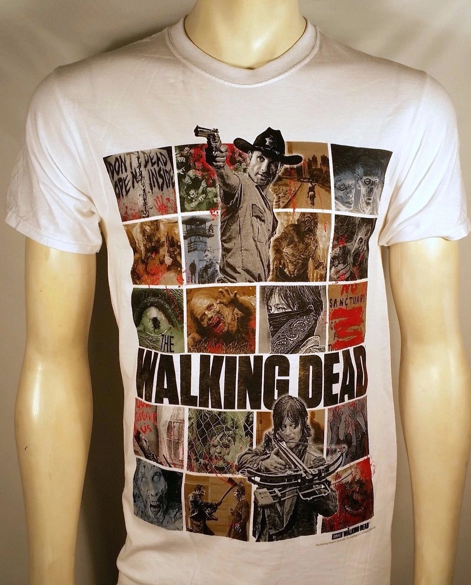 THE WALKING DEAD TWD ICONIC IMAGES COLLAGE SANCTUARY DEAD INSIDE T SHIRT  S-3XL