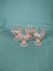 4 PINK Cordial 2 oz vtg Depression Glass Set 1930s