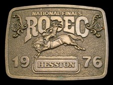 MJ26163 UNUSED NFR  1976 NATIONAL FINALS RODEO  HESSTON COLLECTOR BUCKLE