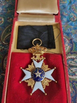 Sweden Medal Order Of Polar/North Star, Knight, In Gold, C. 1890s, Case