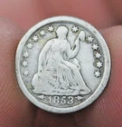 1853-O Seated Liberty Half Dime 5C Arrows—VF Details