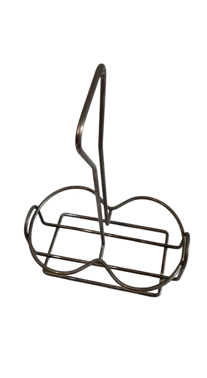 Vintage Crystal Oil & Vinegar Cruet Set In Silver Plated Caddy By Mikasa 