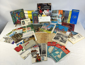 Vintage 1950s–60s Europe Travel Ephemera Lot Germany France England VW ESSO Maps