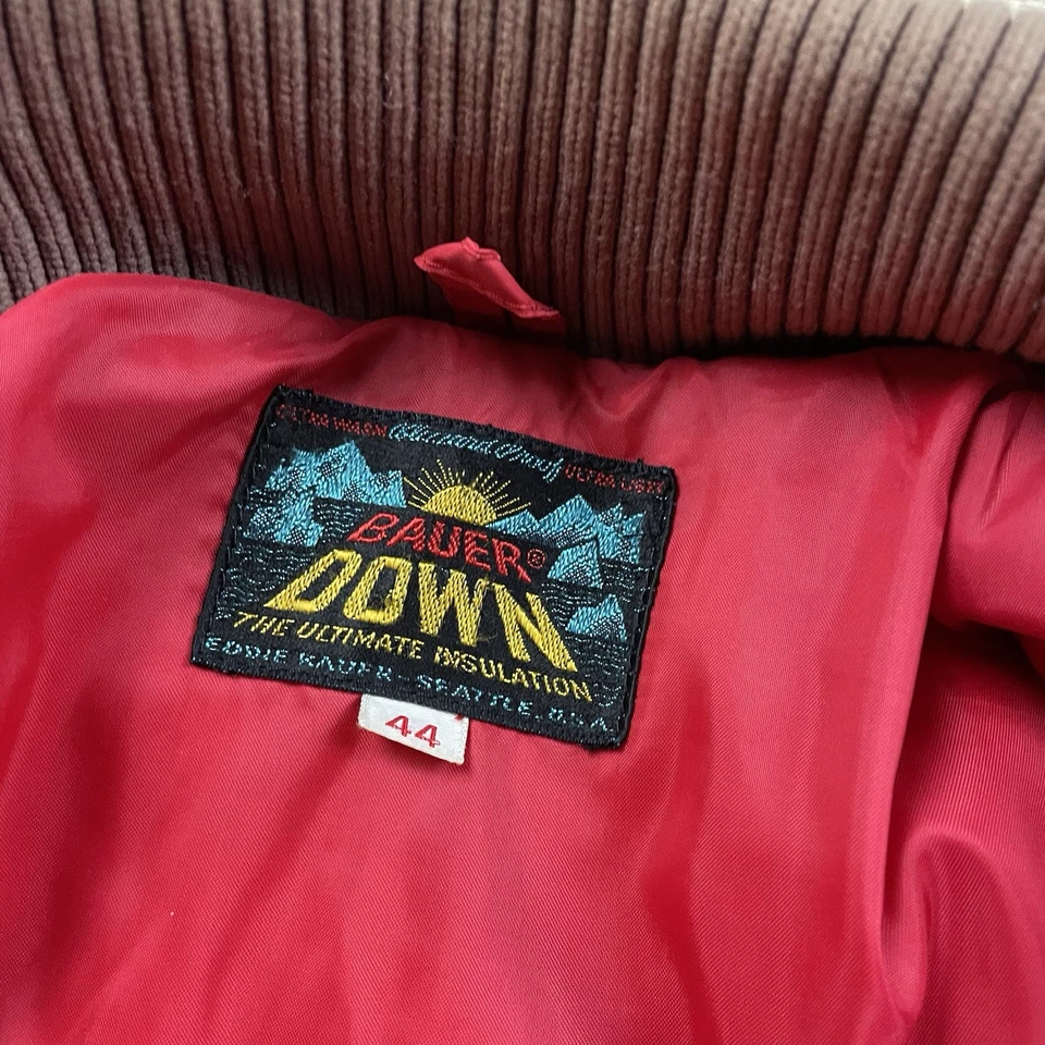 Vintage 60s Eddie Bauer Goose Down Jacket Skyliner Quilted Parka 70s Size 44 - Image 2 of 4