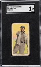 1909 PIEDMONT CIGARETTES T206 THROWING NAP LAJOIE SGC 1