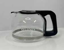 Bunn Coffee Pot 10 Cup Replacement Glass Carafe Black No Drip Lid Handle Clean