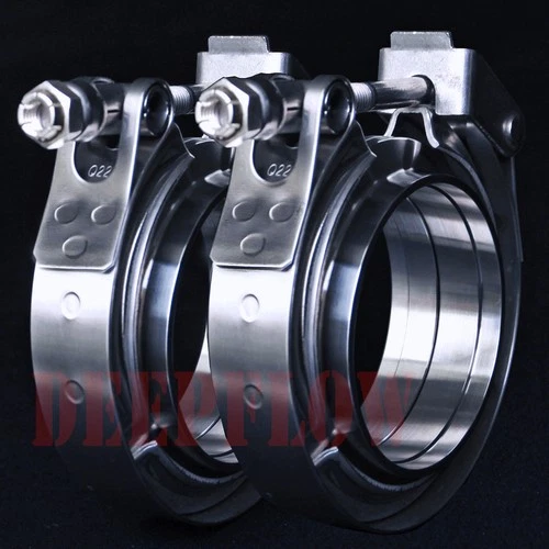 2 inch Quick Release V-Band Clamp Stainless Steel Flange for Exhaust Downpipe X2