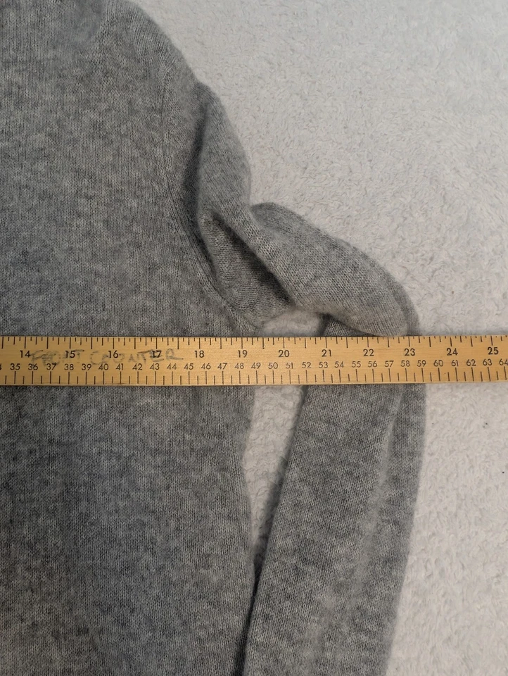 Cárdigan Tahari Pure Luxe Cashmere Talla Pequeña Frente Abierto Cuello Enrollado Súper Acogedor Foto 4 de 4