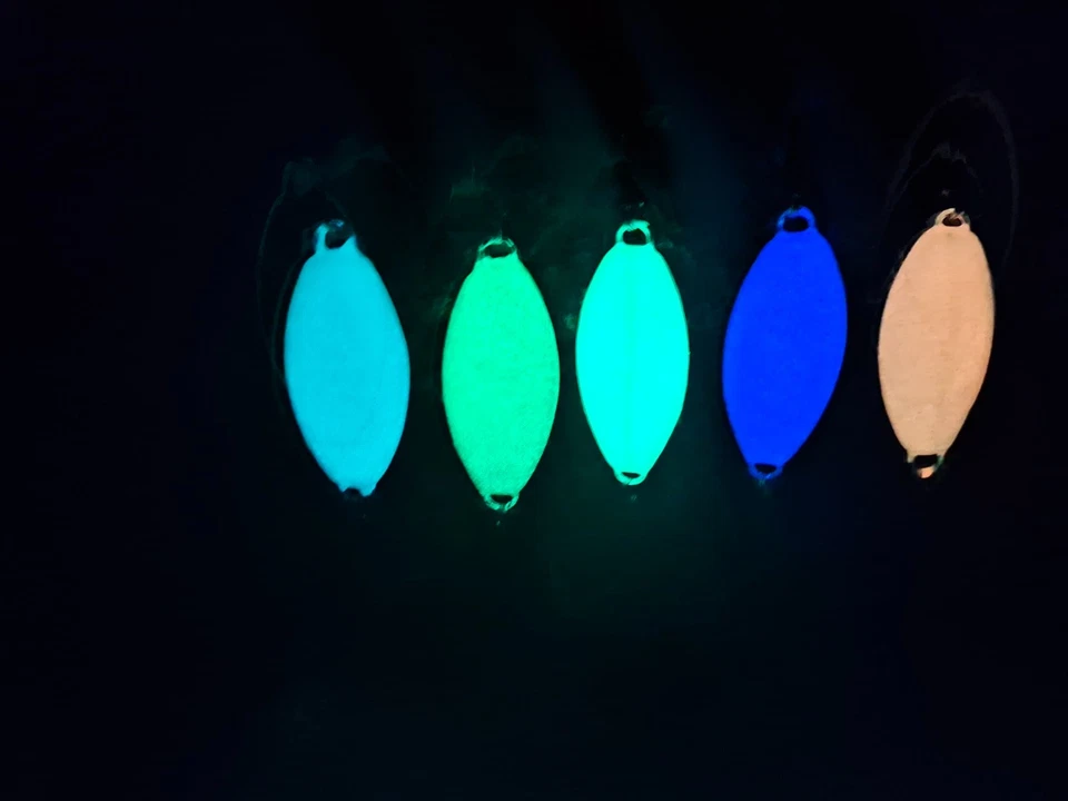 1-1/8 OZ - "Pout Pounder" Super Glow - Cuchara Burbot/Eelpout - ¡Paquete de 5! - 1 de... Foto 3 de 4