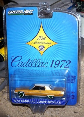 GREENLIGHT GREEN MACHINE CHASE 70th Anniversary 1972 CADILLAC COUPE DEVILLE HTF