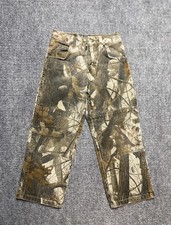 Vintage Wrangler Camo Jeans Pants Youth Boys 8 Double Knee Realtree Hardwoods