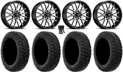 ITP Hurricane 18'' Wheels Machined 33'' MotoHammer Tires Textron Wildcat XX