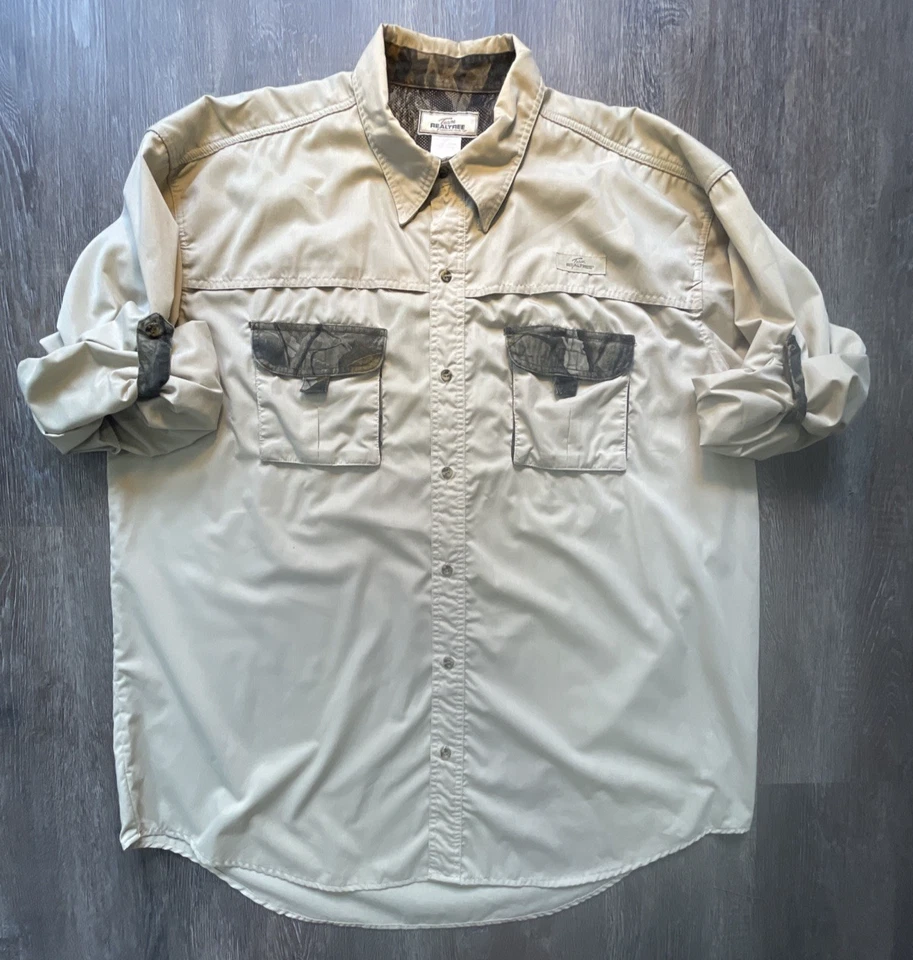 Camisa Camuflada RealTree Para Hombres 2-XL Manga Larga Marrón Camuflaje Caza Aire Libre Foto 4 de 4