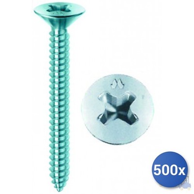 500x Vite Autofilettante Tp Mustad Weiß Verzinkt 3,5X19 Tsp Ph E-100