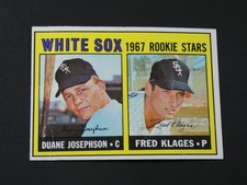 Duane Josephson/Fred Klages 1967 Topps White Sox Rookie Stars ROOKIE CARD #373. rookie card picture