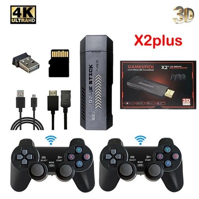 X2 Plus Retro Video Game Console,3D TV Game Stick 2.4G Wireless Controller 128GB