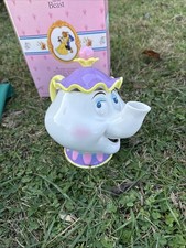 Disneys Beauty And The Beast Retired Mrs Potts Ceramic Tea Pot Music Box Schmid
