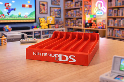 Radiant Red Nintendo DS Lite Game Case Holder Display Stand Rack NTR-001 USG-001