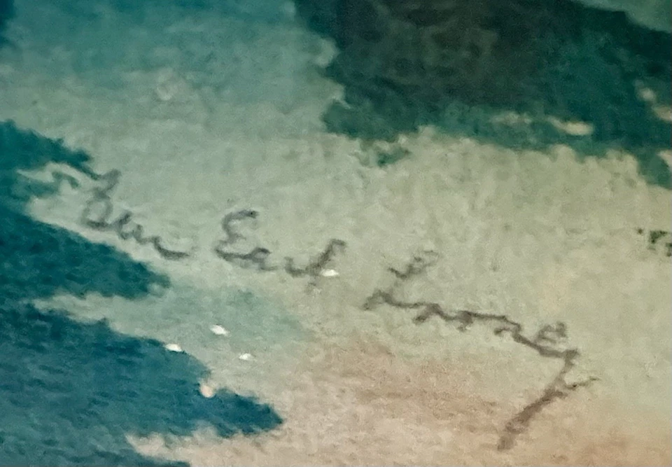 “Ben Earl Loney Original Grande Aquarela Paisagem – Fazenda Assinada 31x41” - Imagem 3 de 4