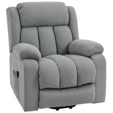 HOMCOM Power Lift Recliner Chair for Elderly with Massage, Light Grey