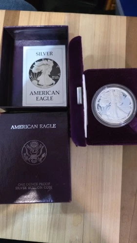 1986 American Silver Eagle Proof 1 oz .999 Fine Silver Original Box SKU:0196