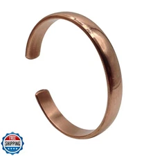 Healing Lama™ Hand Forged 100% Copper Bracelet. Unisex, Made with Solid and H