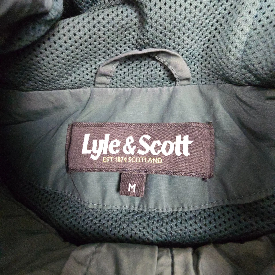 Chaqueta Lyle & Scott Para Hombre MEDIANA Verde Sudadera con Capucha Manga Larga Cremallera Completa Invierno Talla M Foto 3 de 4