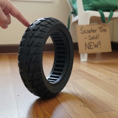 High Load Capacity 10 Inch Solid Tire: 440 lbs Puncture-Proof Performance