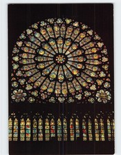 Postcard Notre Dame La Rosace Paris France