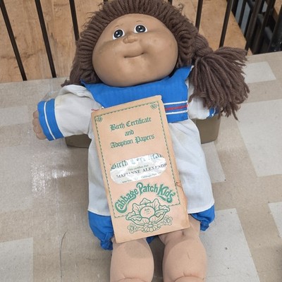 Cabbage Patch Kids Marianne Alexandra Doll Signed, Birth Certificate, Outfit