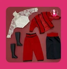 Vintage Mattel 1983 ☆ Barbie ☆ Haute Couture Fashion : Red Velvet Set #4873