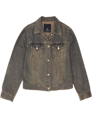 TOM TAILOR Womens Crop Denim Jacket UK 12 Medium Blue CI01