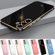 For Samsung Galaxy S24 S25 Ultra S25 FE S23 S22 Plating Rubber TPU Case Rugged