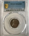 1925 S Lincoln Cent PCGS MS62 BN