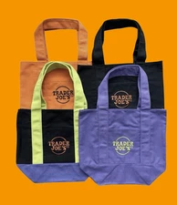 NWT Trader Joe’s 2025 Mini Halloween Tote Bag - Orange Black Purple Multicolor