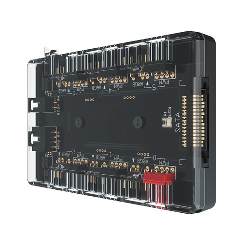 4Pin PWM & 5V 3Pin ARGB Cooler Master 1 to 6 HUB Fan Controller Hub Splitter - Afbeelding 3 van 7