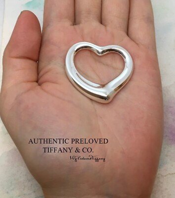 TIFFANY　Peretti Open Heart silver 925 Tiffany & Co. Elsa Peretti Sterling Silver Open Heart