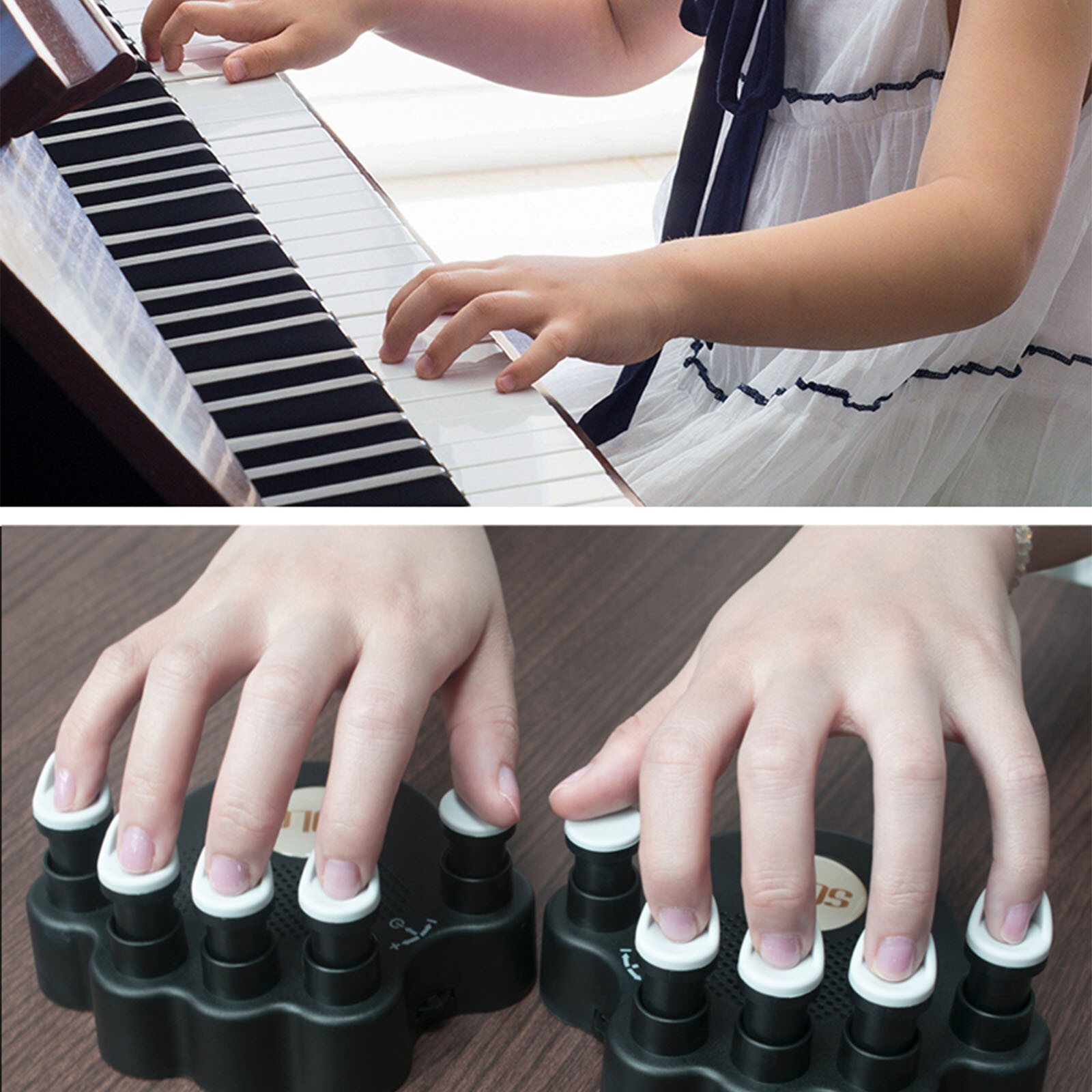 SOLO Pianoforte Finger Trainer Esercitatore Pressione Strumento Correzione Postura foto 6